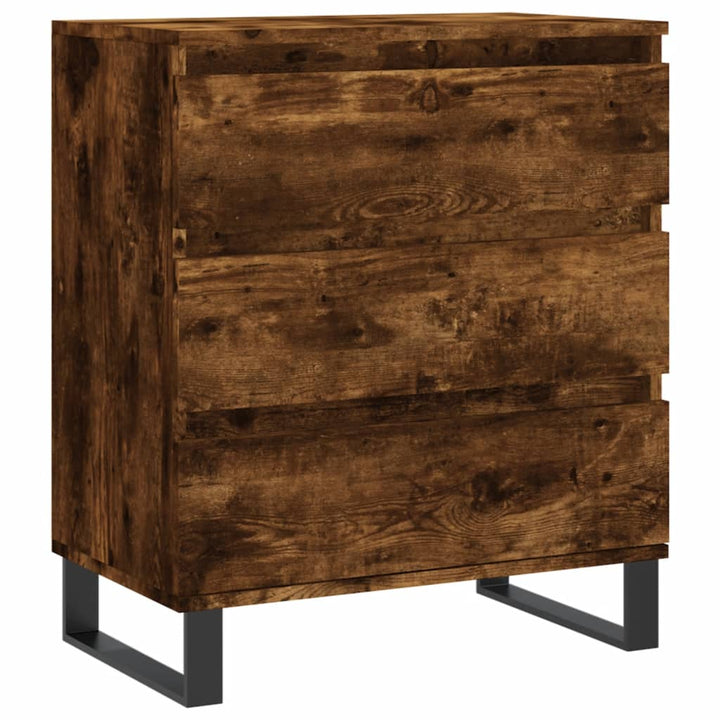 skænk 60x35x70 cm konstrueret træ røget egetræsfarve