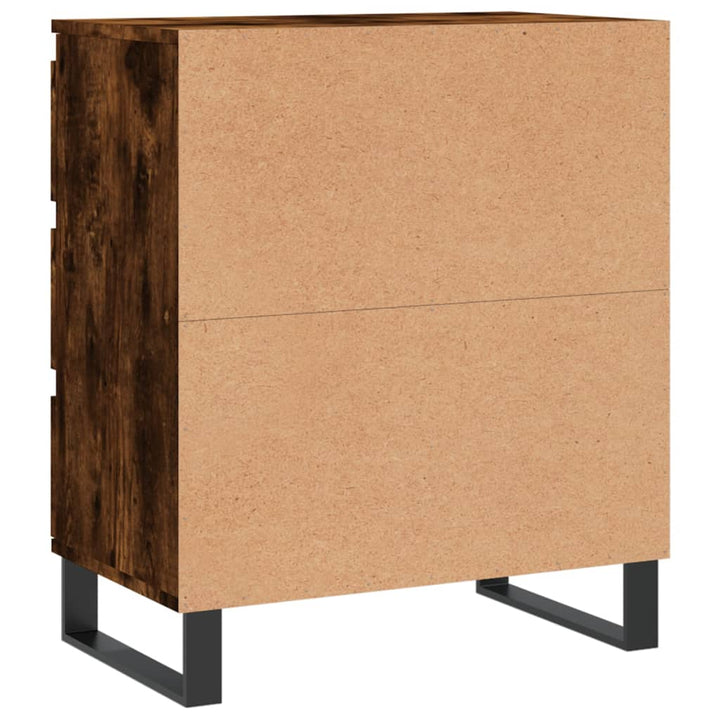 skænk 60x35x70 cm konstrueret træ røget egetræsfarve