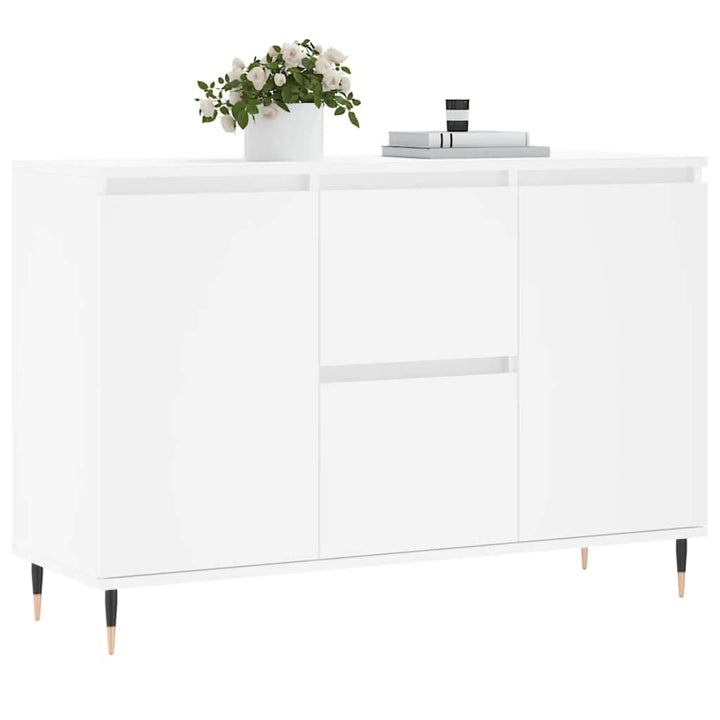 skænk 101,5x35x70 cm konstrueret træ hvid