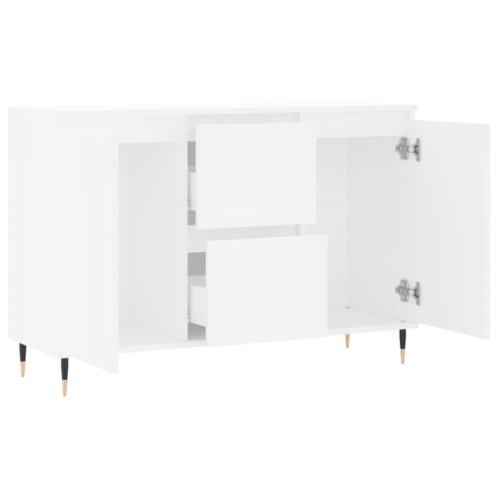 skænk 101,5x35x70 cm konstrueret træ hvid