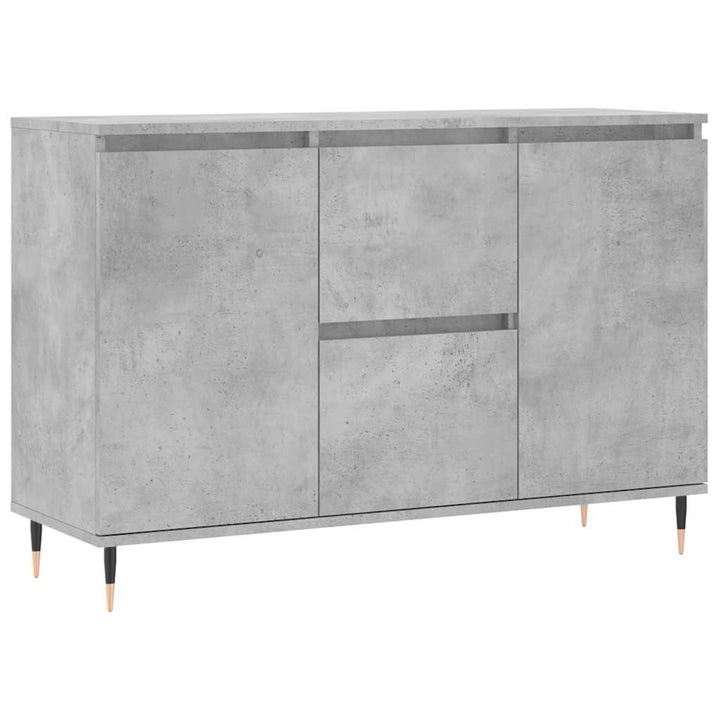skænk 101,5x35x70 cm konstrueret træ betongrå
