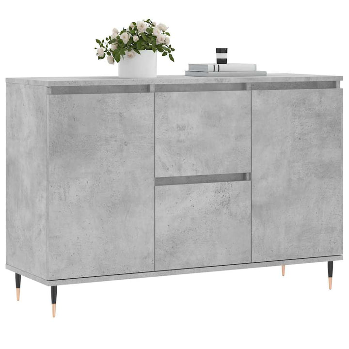 skænk 101,5x35x70 cm konstrueret træ betongrå