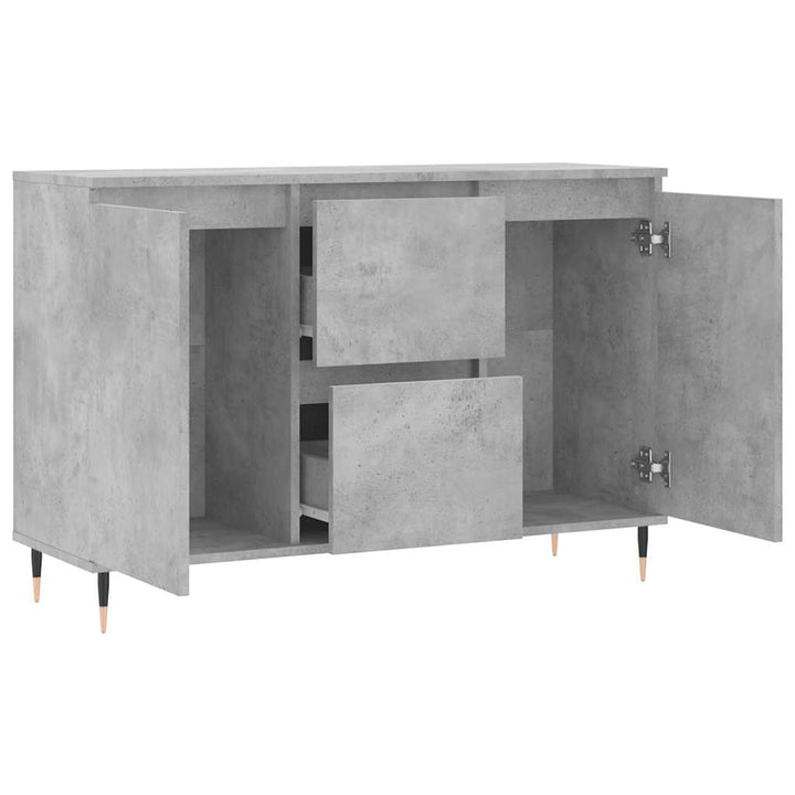skænk 101,5x35x70 cm konstrueret træ betongrå