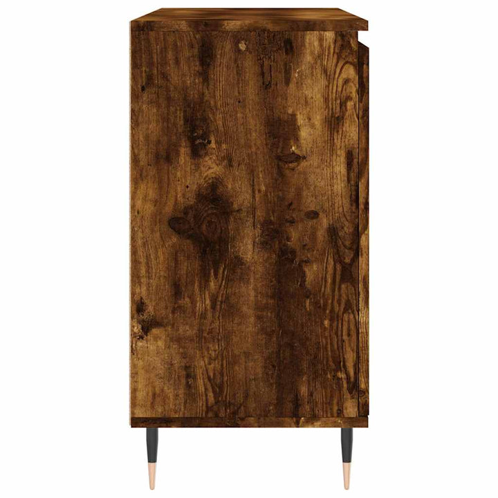 skænk 101,5x35x70 cm konstrueret træ røget egetræsfarve