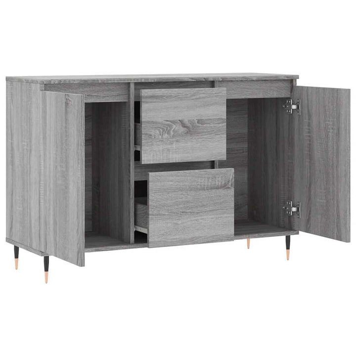 skænk 101,5x35x70 cm konstrueret træ grå sonoma-eg