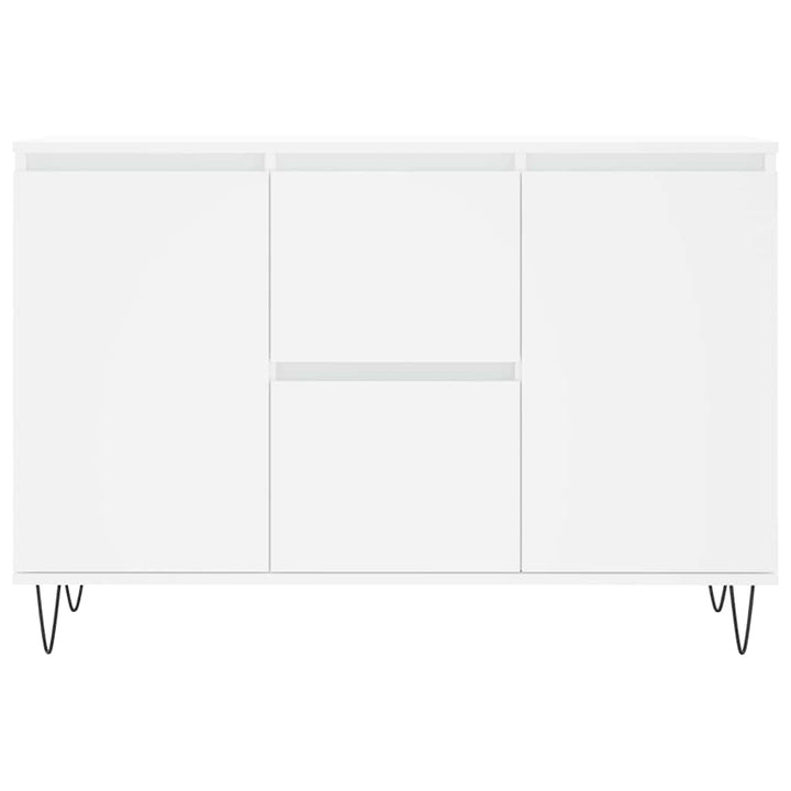 skænk 101,5x35x70 cm konstrueret træ hvid