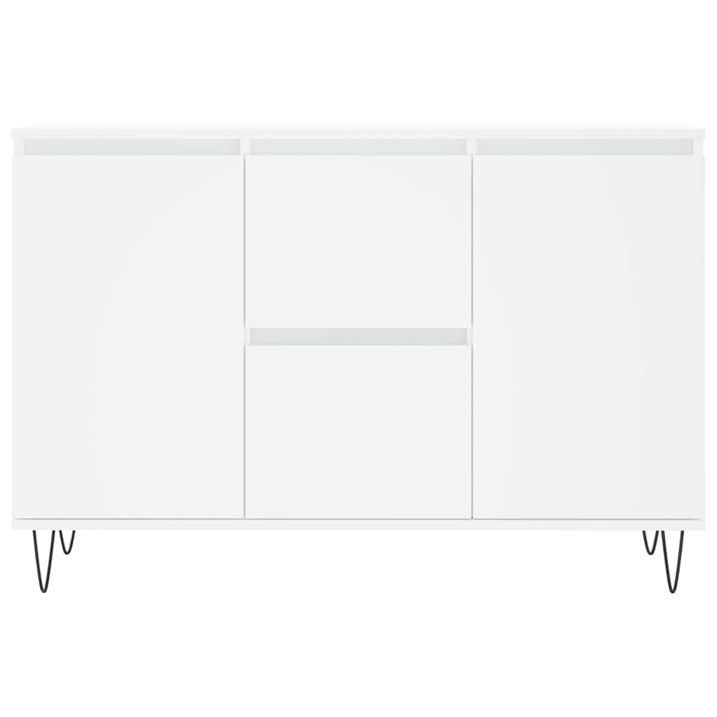 skænk 101,5x35x70 cm konstrueret træ hvid