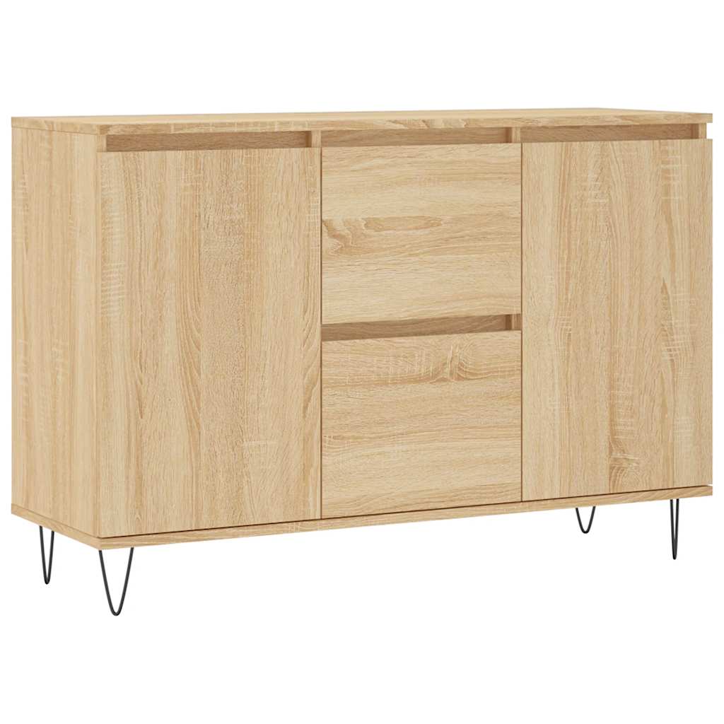 skænk 101,5x35x70 cm konstrueret træ sonoma-eg