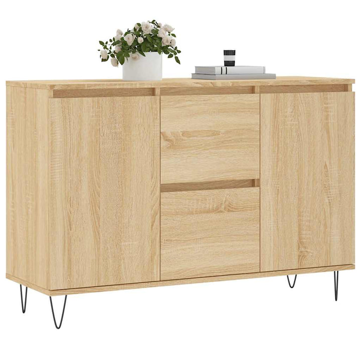 skænk 101,5x35x70 cm konstrueret træ sonoma-eg