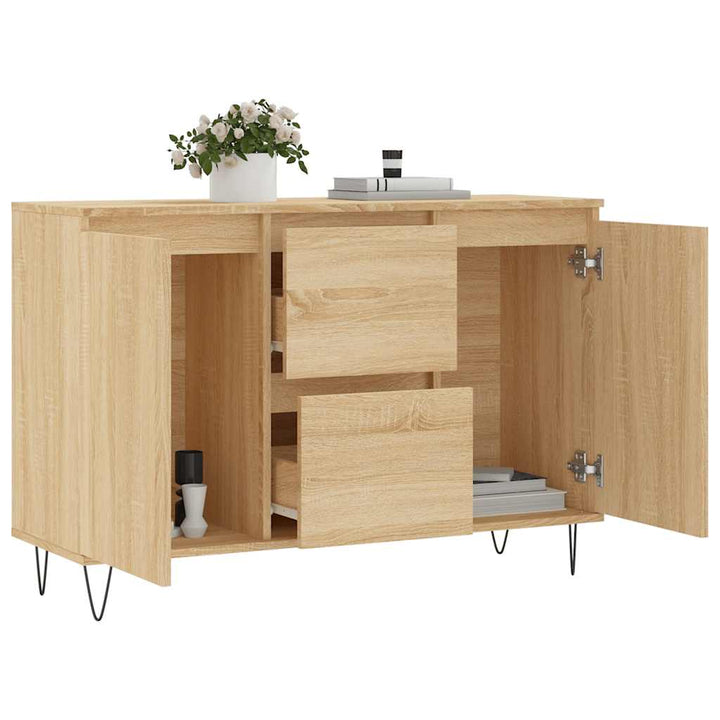 skænk 101,5x35x70 cm konstrueret træ sonoma-eg