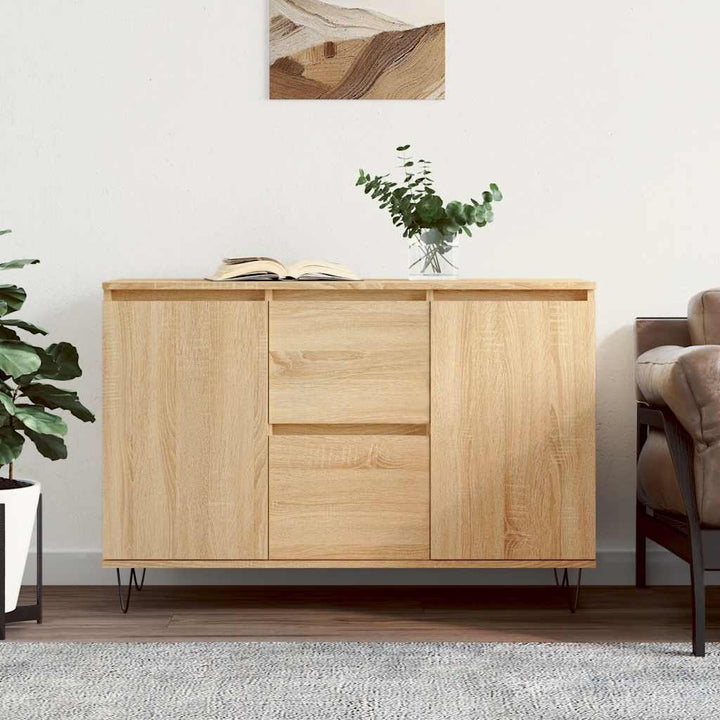 skænk 101,5x35x70 cm konstrueret træ sonoma-eg