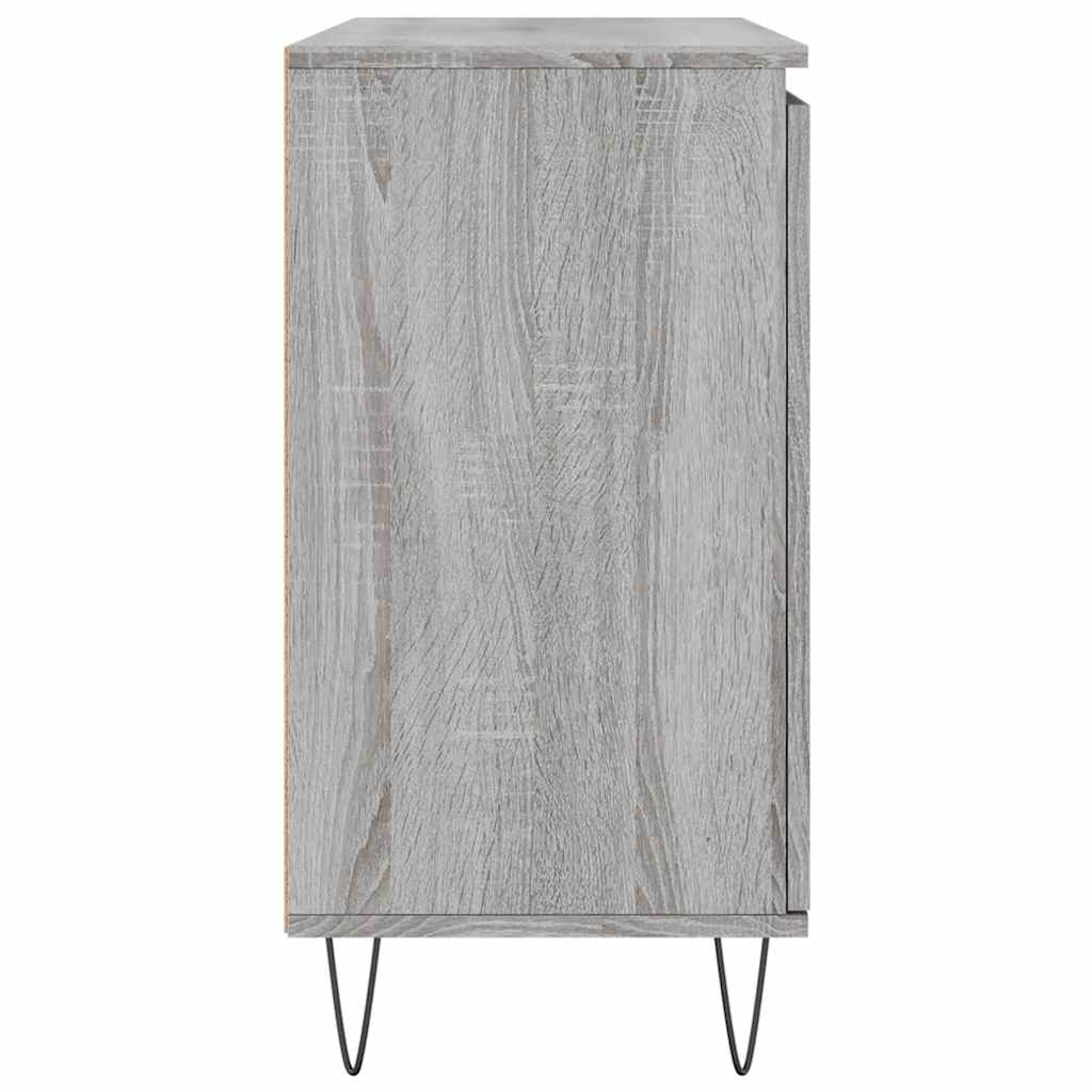 skænk 101,5x35x70 cm konstrueret træ grå sonoma-eg
