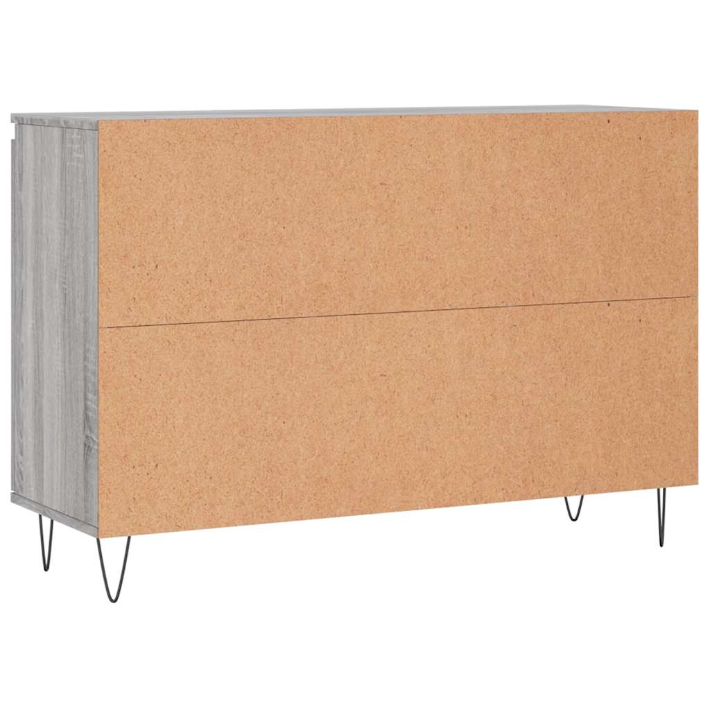 skænk 101,5x35x70 cm konstrueret træ grå sonoma-eg