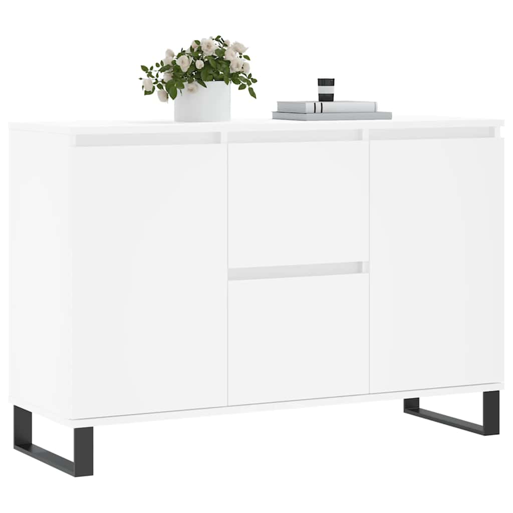 skænk 101,5x35x70 cm konstrueret træ hvid