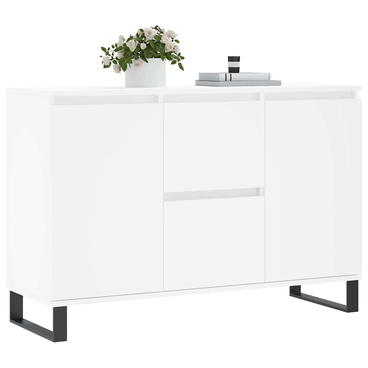 skænk 101,5x35x70 cm konstrueret træ hvid