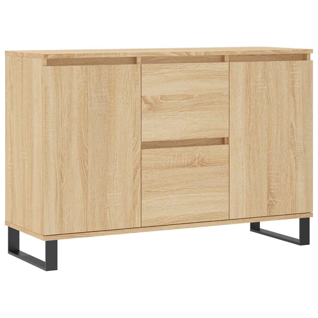 skænk 101,5x35x70 cm konstrueret træ sonoma-eg
