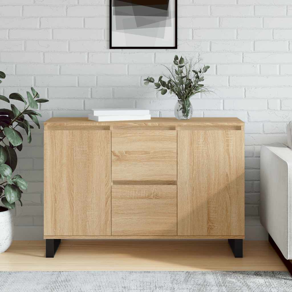 skænk 101,5x35x70 cm konstrueret træ sonoma-eg