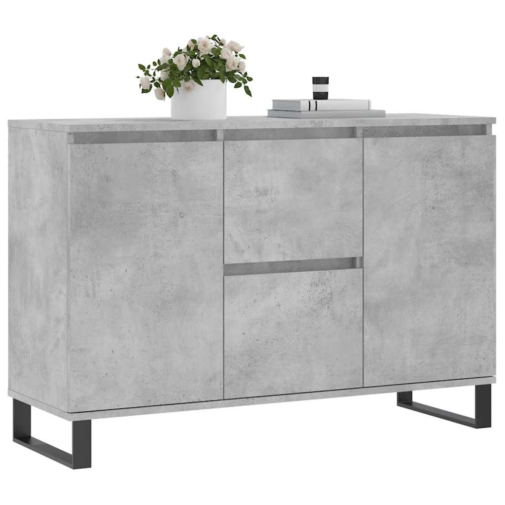 skænk 101,5x35x70 cm konstrueret træ betongrå