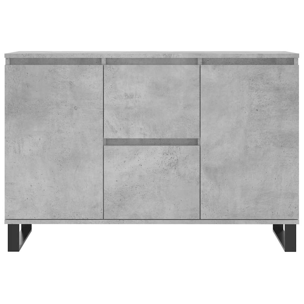 skænk 101,5x35x70 cm konstrueret træ betongrå