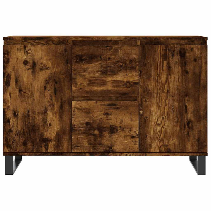skænk 101,5x35x70 cm konstrueret træ røget egetræsfarve