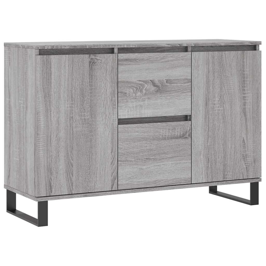 skænk 101,5x35x70 cm konstrueret træ grå sonoma-eg
