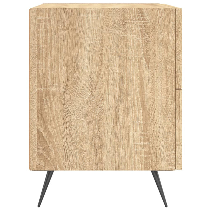 sengeborde 2 stk. 40x35x47,5 cm konstrueret træ sonoma-eg