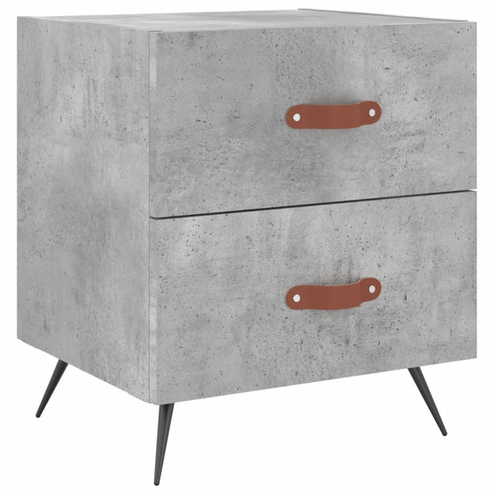 sengebord 40x35x47,5 cm konstrueret træ betongrå