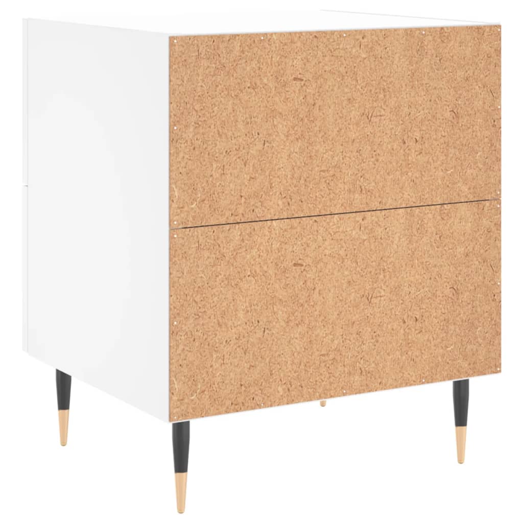 sengebord 40x35x47,5 cm konstrueret træ hvid