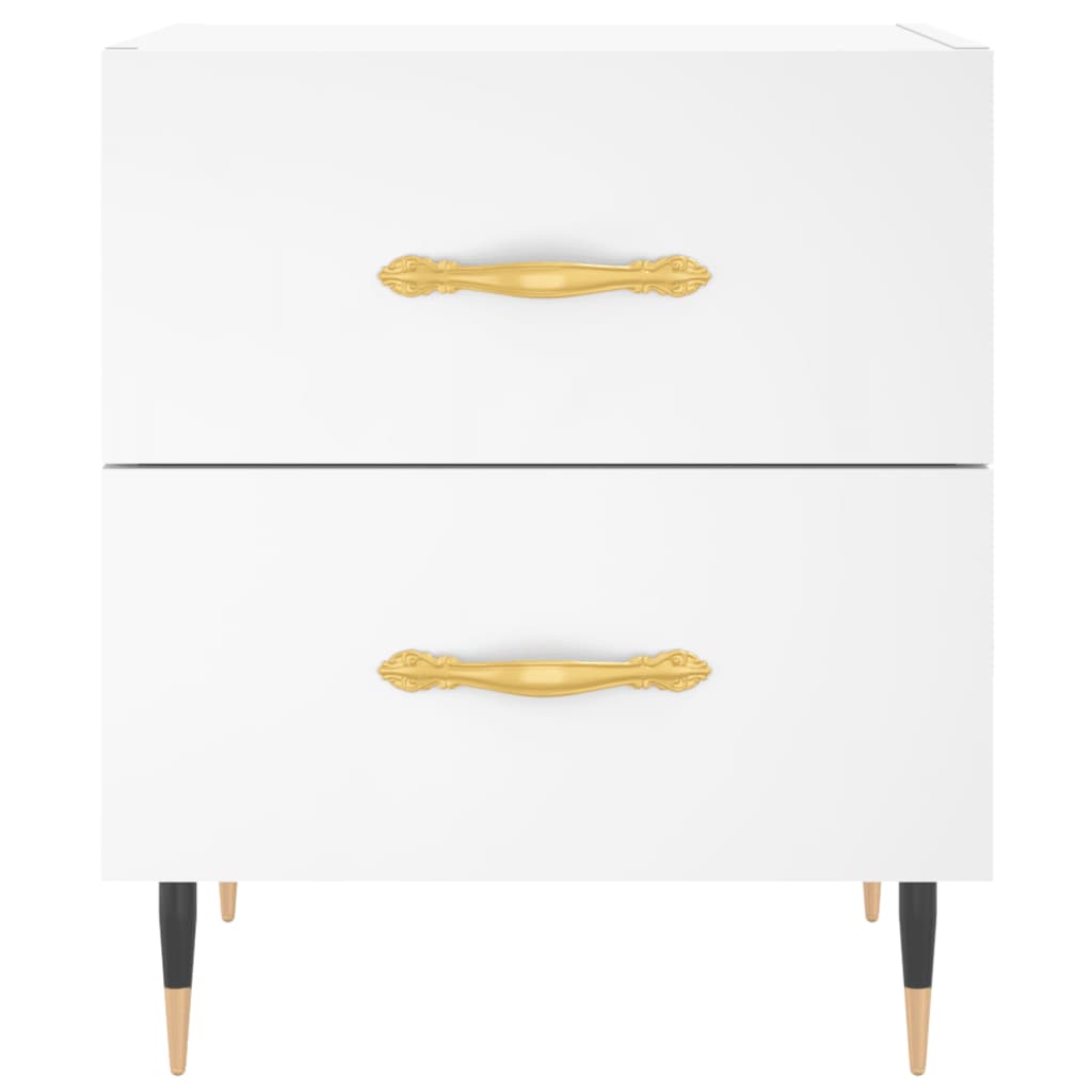sengeborde 2 stk. 40x35x47,5 cm konstrueret træ hvid