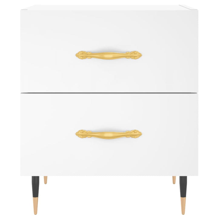 sengeborde 2 stk. 40x35x47,5 cm konstrueret træ hvid