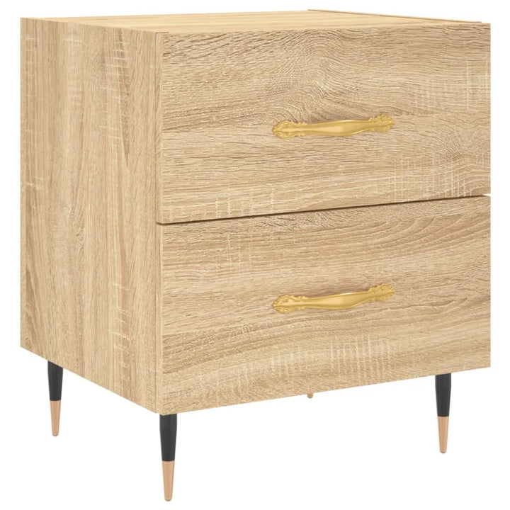 sengebord 40x35x47,5 cm konstrueret træ sonoma-eg