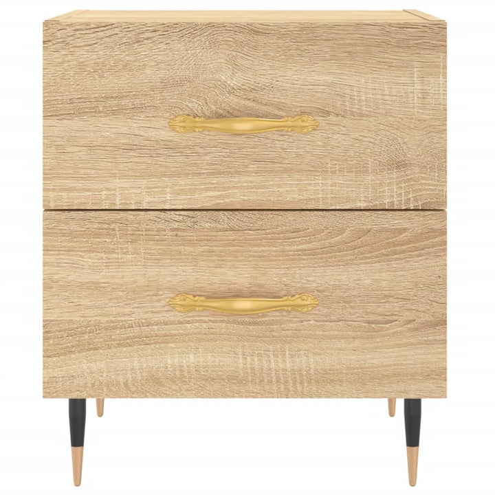 sengebord 40x35x47,5 cm konstrueret træ sonoma-eg