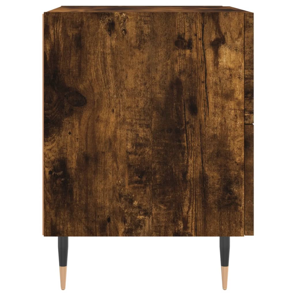 sengebord 40x35x47,5 cm konstrueret træ røget egetræ