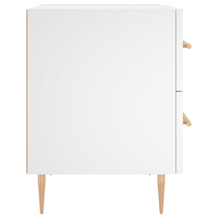 sengebord 40x35x47,5 cm konstrueret træ hvid