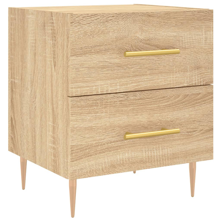 sengebord 40x35x47,5 cm konstrueret træ sonoma-eg