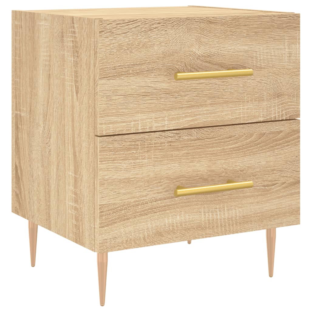 sengebord 40x35x47,5 cm konstrueret træ sonoma-eg