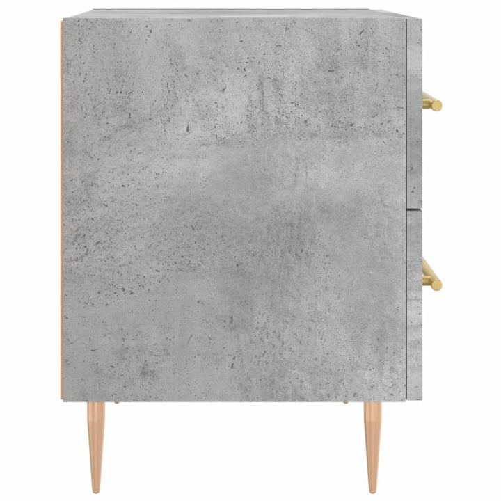 sengebord 40x35x47,5 cm konstrueret træ betongrå