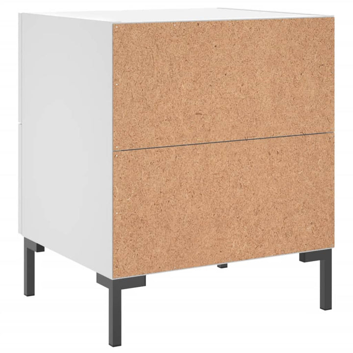 sengebord 40x35x47,5 cm konstrueret træ hvid