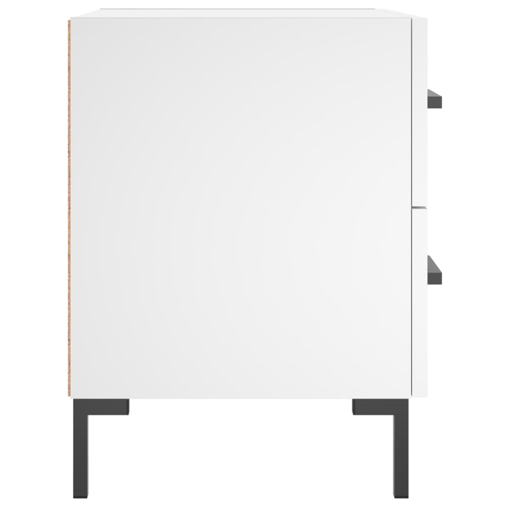 sengeborde 2 stk. 40x35x47,5 cm konstrueret træ hvid