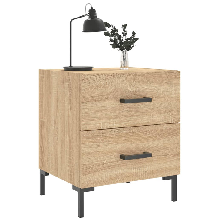 sengebord 40x35x47,5 cm konstrueret træ sonoma-eg