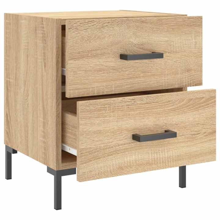 sengebord 40x35x47,5 cm konstrueret træ sonoma-eg