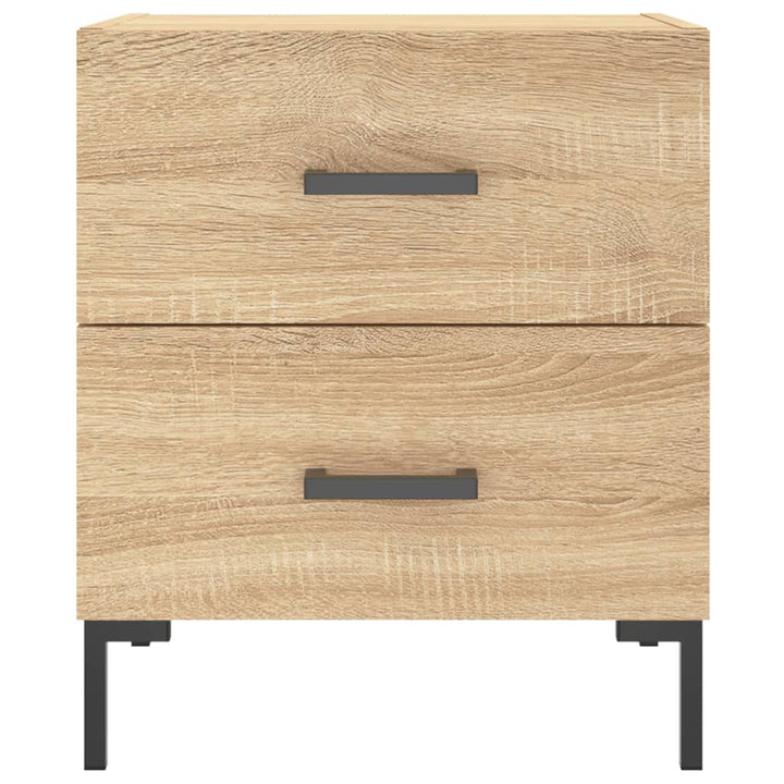 sengebord 40x35x47,5 cm konstrueret træ sonoma-eg