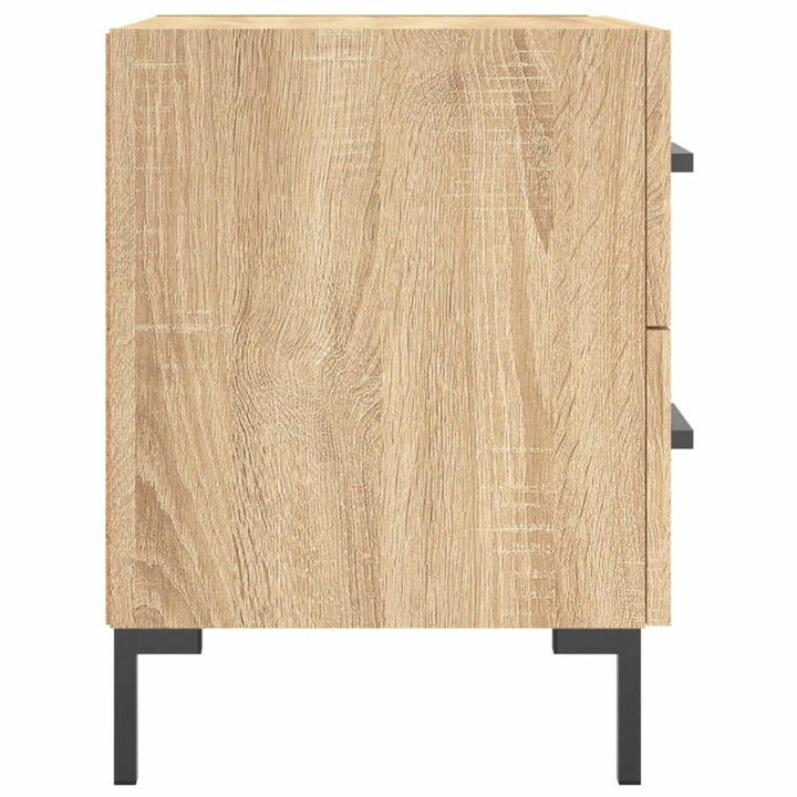sengebord 40x35x47,5 cm konstrueret træ sonoma-eg