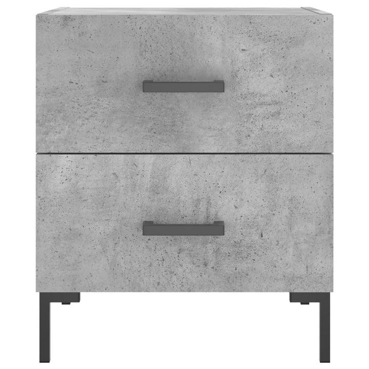 sengebord 40x35x47,5 cm konstrueret træ betongrå