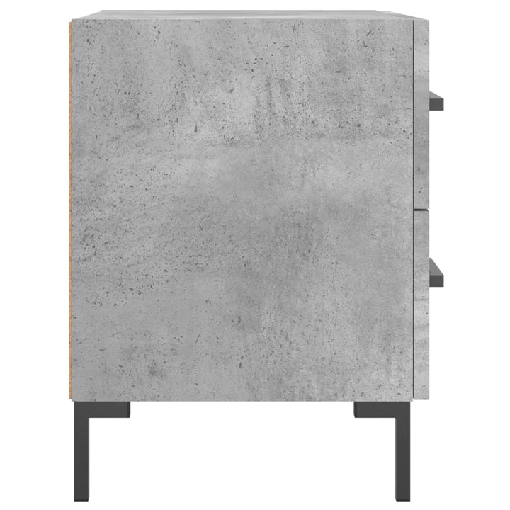 sengebord 40x35x47,5 cm konstrueret træ betongrå