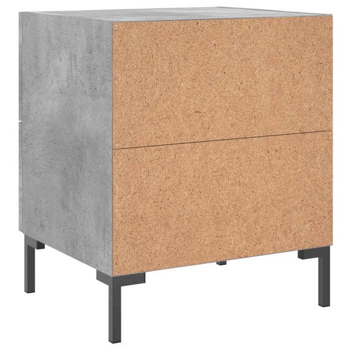 sengebord 40x35x47,5 cm konstrueret træ betongrå