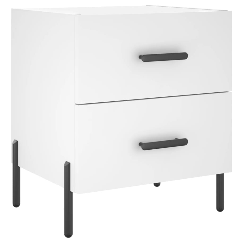 sengebord 40x35x47,5 cm konstrueret træ hvid