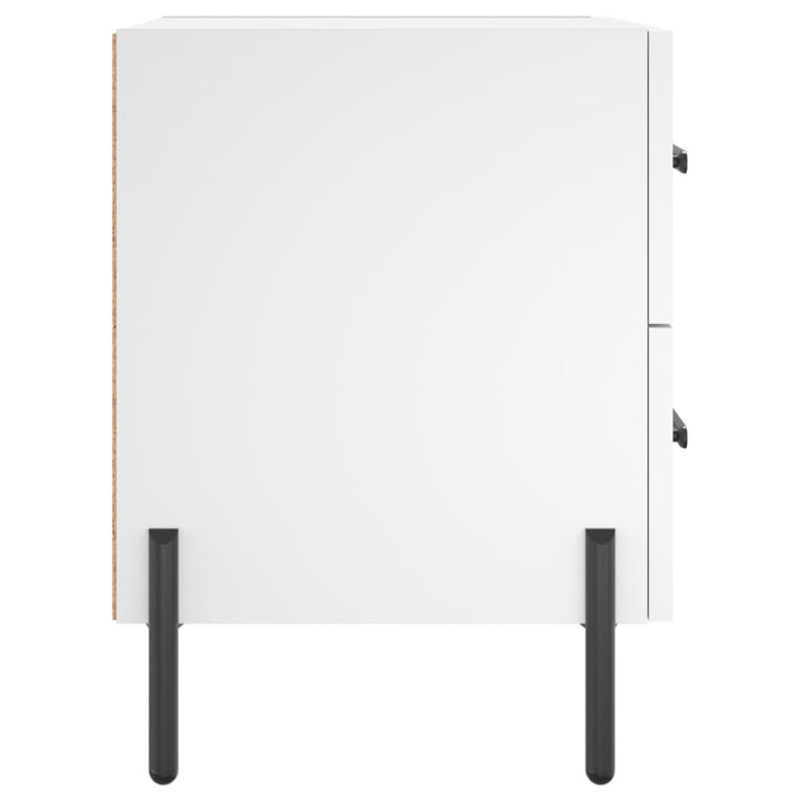 sengebord 40x35x47,5 cm konstrueret træ hvid