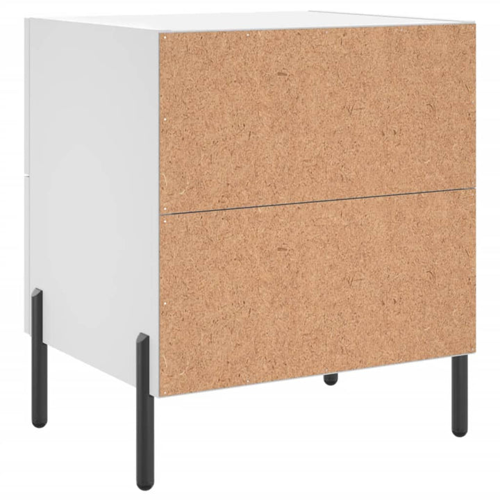 sengebord 40x35x47,5 cm konstrueret træ hvid