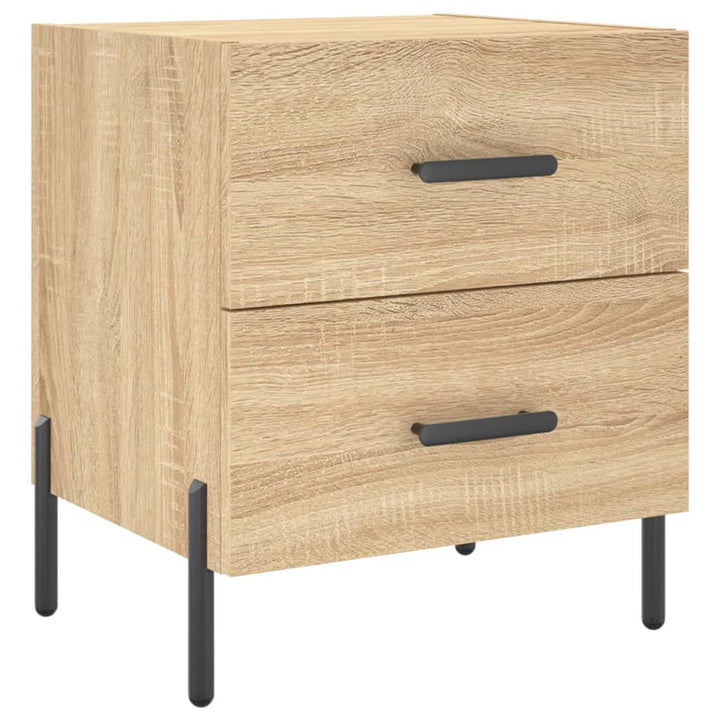 sengebord 40x35x47,5 cm konstrueret træ sonoma-eg